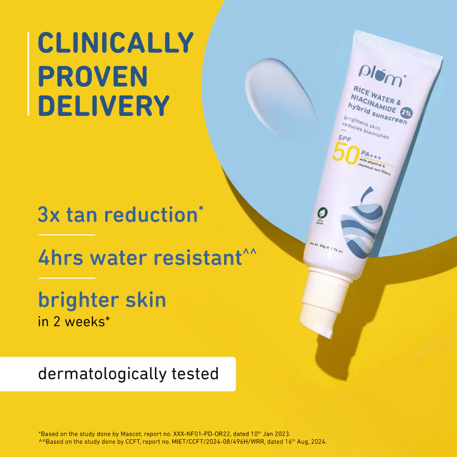 Niacinamide & Rice Water SPF 50 PA+++ Hybrid Sunscreen